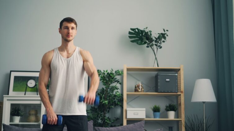 How to build muscle at home with a compact home gym setup